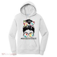 Daycare Teacher Life Messy Bun Mom  Women's Hoodie thumb 0