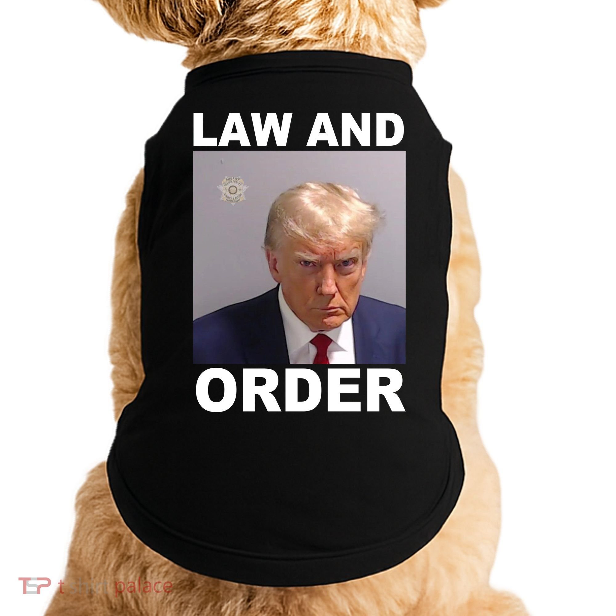 Donald Trump Law And Order Mugshot Doggie Tank