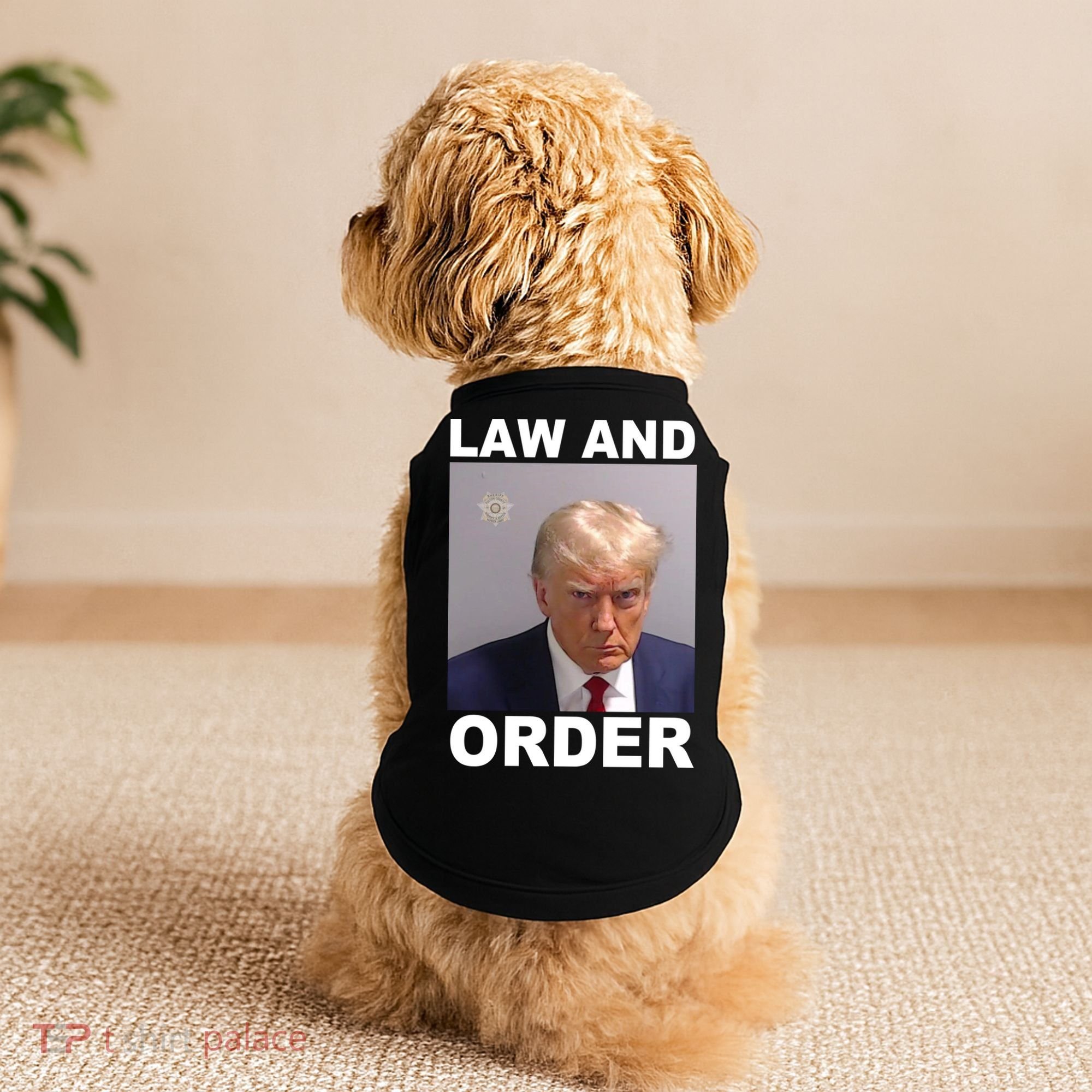 Donald Trump Law And Order Mugshot Doggie Tank