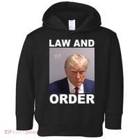 Donald Trump Law And Order Mugshot Toddler Hoodie thumb 0