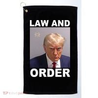 Donald Trump Law And Order Mugshot Golf Towel thumb 0