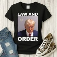 Donald Trump Law And Order Mugshot Women's T-Shirt thumb 3