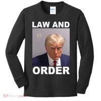 Donald Trump Law And Order Mugshot Kids Long Sleeve Shirt thumb 0