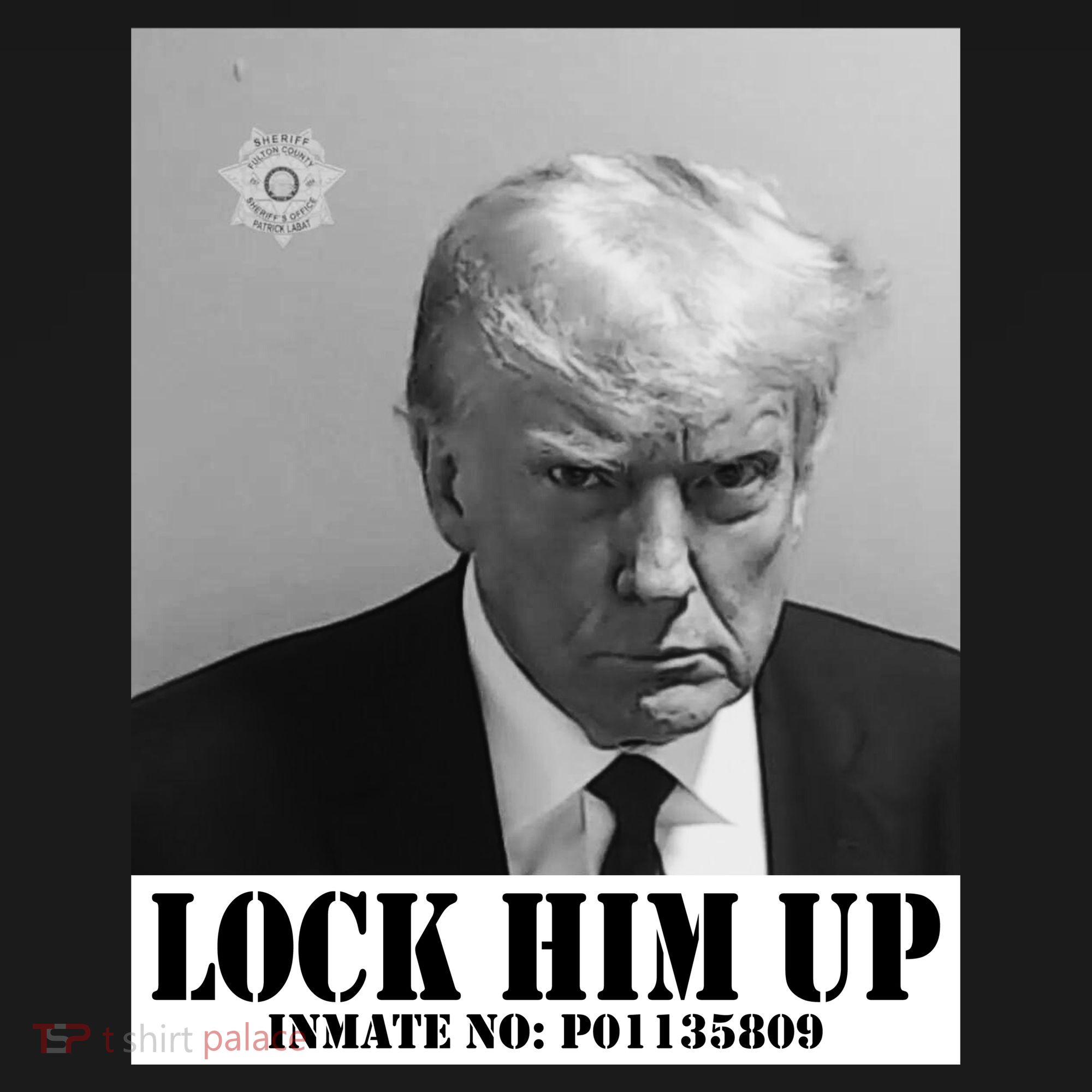 Donald Trump Lock Him Up Inmate Mugshot Coaster