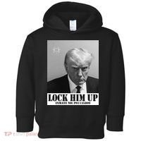 Donald Trump Lock Him Up Inmate Mugshot Toddler Hoodie thumb 0