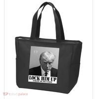Donald Trump Lock Him Up Inmate Mugshot Tote Bag thumb 3