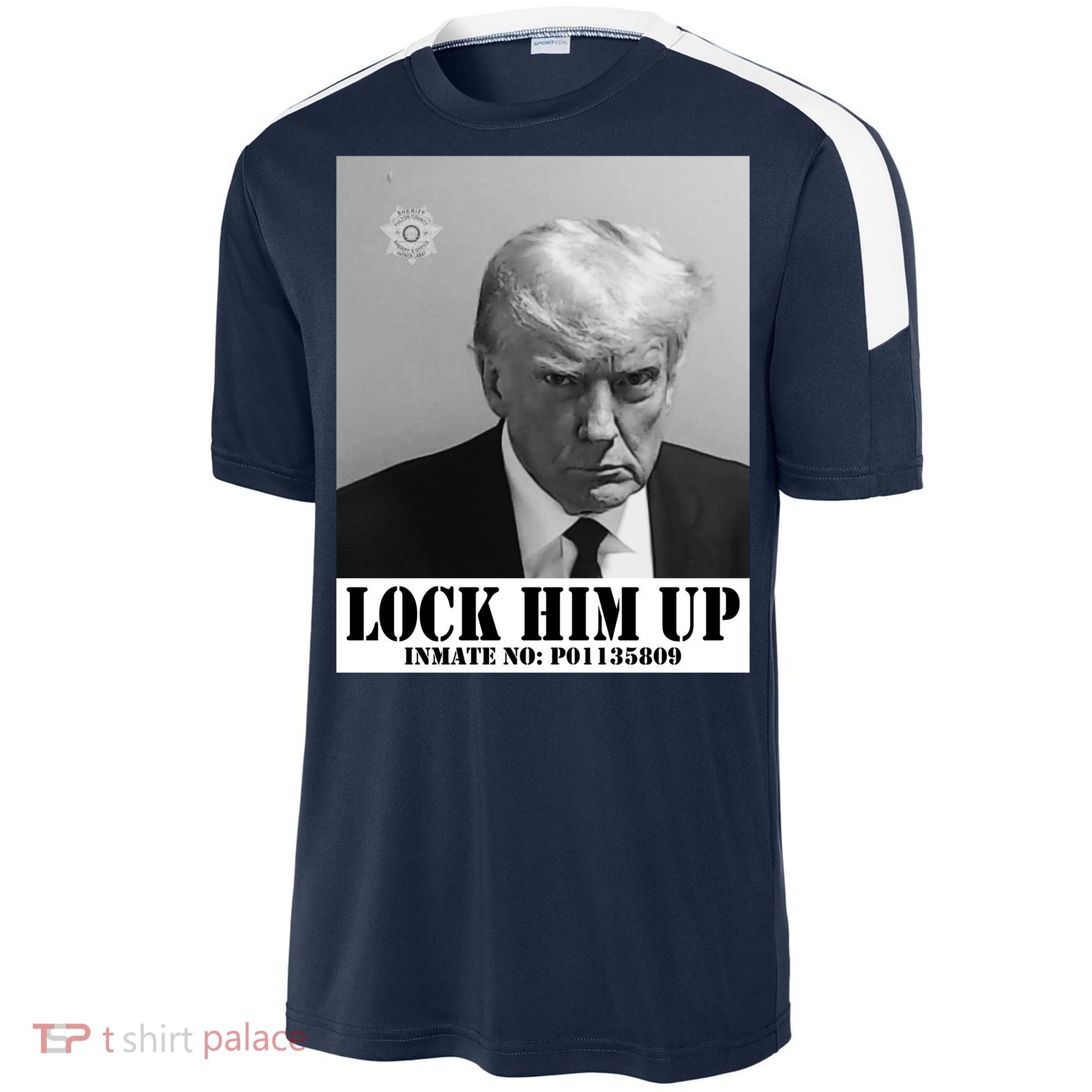 Donald Trump Lock Him Up Inmate Mugshot Sport-Tek Competitor United Soccer Jersey