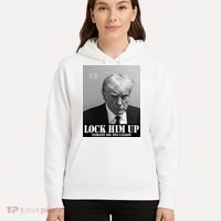 Donald Trump Lock Him Up Inmate Mugshot Hoodie thumb 5