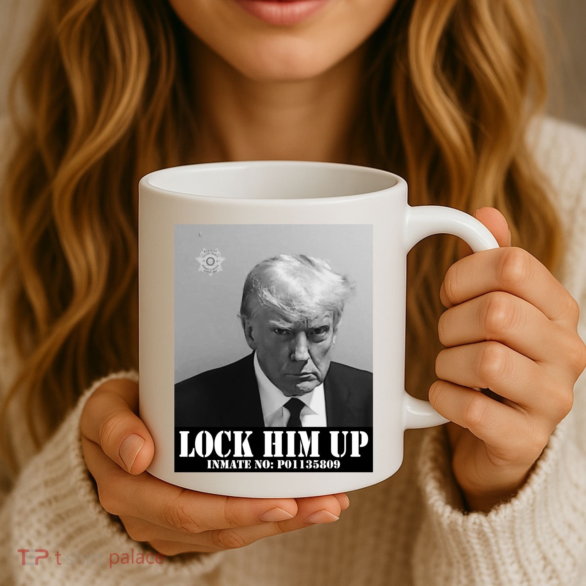 Donald Trump Lock Him Up Inmate Mugshot Coffee Mug