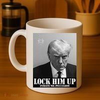 Donald Trump Lock Him Up Inmate Mugshot Coffee Mug thumb 4