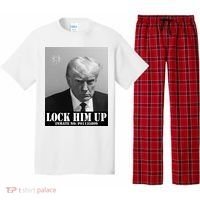 Donald Trump Lock Him Up Inmate Mugshot Pajama Set thumb 0