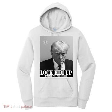 Donald Trump Lock Him Up Inmate Mugshot Women's Hoodie
