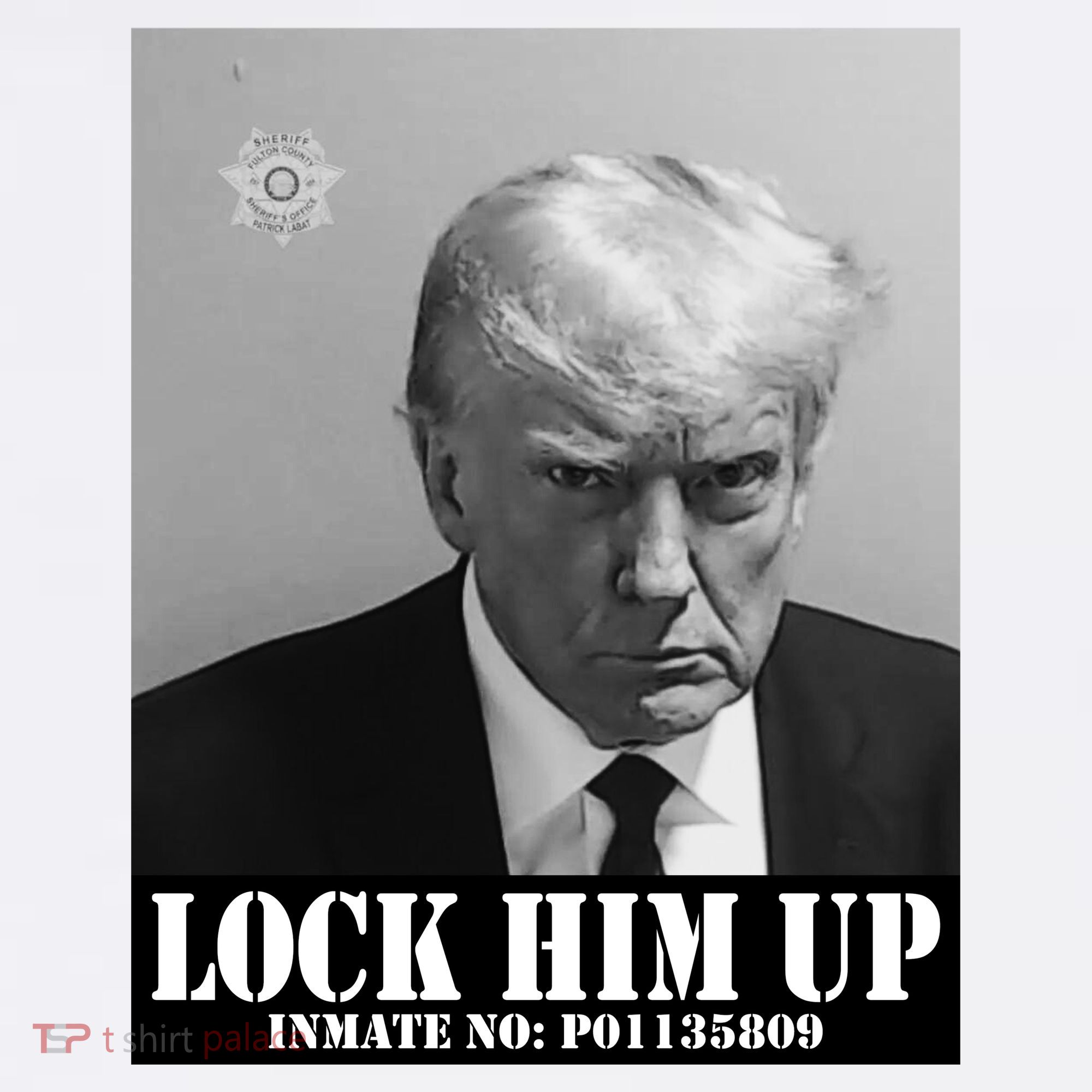 Donald Trump Lock Him Up Inmate Mugshot Women's Hoodie