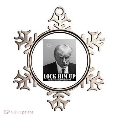 Donald Trump Lock Him Up Inmate Mugshot Ornament