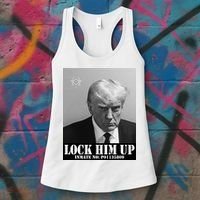 Donald Trump Lock Him Up Inmate Mugshot Women's Tank Top thumb 3