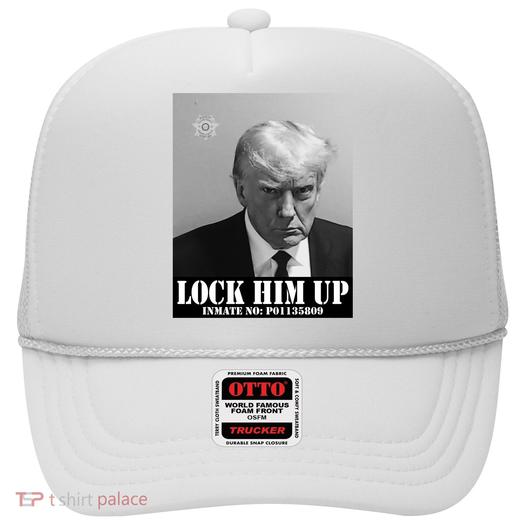 Donald Trump Lock Him Up Inmate Mugshot Hat