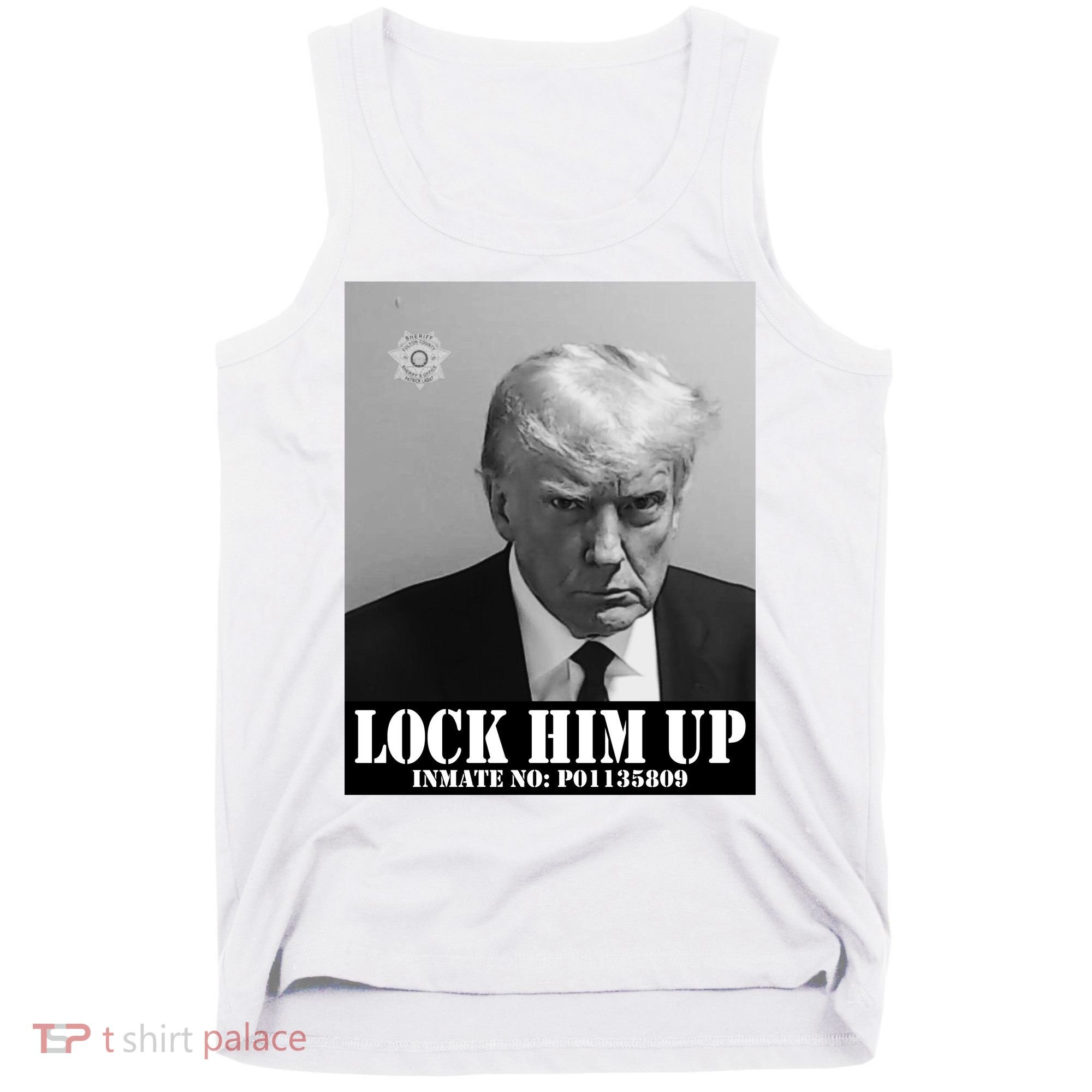 Donald Trump Lock Him Up Inmate Mugshot Tank Top