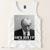 Donald Trump Lock Him Up Inmate Mugshot Tank Top thumb 2
