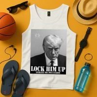 Donald Trump Lock Him Up Inmate Mugshot Tank Top thumb 4