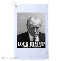 Donald Trump Lock Him Up Inmate Mugshot Golf Towel thumb 0