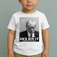 Donald Trump Lock Him Up Inmate Mugshot Toddler T-Shirt thumb 2