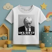 Donald Trump Lock Him Up Inmate Mugshot Toddler T-Shirt thumb 3