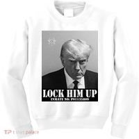 Donald Trump Lock Him Up Inmate Mugshot Kids Sweatshirt thumb 0