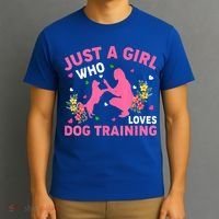 Dog Training Lover Just A Girl Who Loves Dog Training T-Shirt thumb 3
