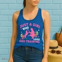 Dog Training Lover Just A Girl Who Loves Dog Training Women's Tank Top thumb 2