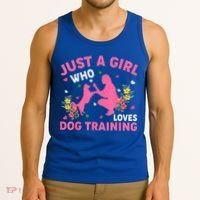 Dog Training Lover Just A Girl Who Loves Dog Training Tank Top thumb 3