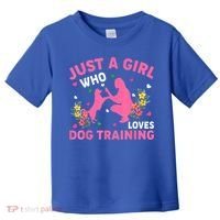 Dog Training Lover Just A Girl Who Loves Dog Training Toddler T-Shirt thumb 0