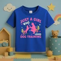 Dog Training Lover Just A Girl Who Loves Dog Training Toddler T-Shirt thumb 3