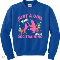 Dog Training Lover Just A Girl Who Loves Dog Training Kids Sweatshirt thumb 0