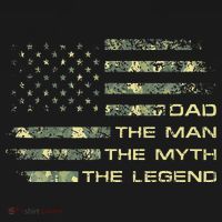 Dad The Man The Myth The Legend Fathers Day Camo US Flag Doggie Tank thumb 4
