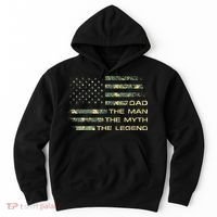 Dad The Man The Myth The Legend Fathers Day Camo US Flag Hoodie thumb 0