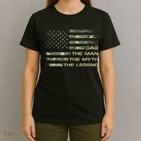 Dad The Man The Myth The Legend Fathers Day Camo US Flag T-Shirt thumb 4