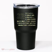 Dad The Man The Myth The Legend Fathers Day Camo US Flag Tumbler thumb 0