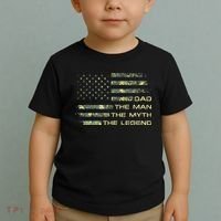 Dad The Man The Myth The Legend Fathers Day Camo US Flag Toddler T-Shirt thumb 2