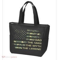 Dad The Man The Myth The Legend Fathers Day Camo US Flag Tote Bag thumb 3