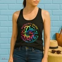 Do The Math Multiply Love Add Hope Math Teacher Tie Dye Women's Tank Top thumb 2