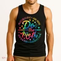 Do The Math Multiply Love Add Hope Math Teacher Tie Dye Tank Top thumb 3