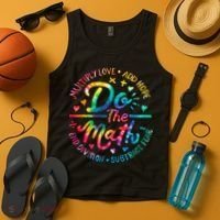 Do The Math Multiply Love Add Hope Math Teacher Tie Dye Tank Top thumb 4