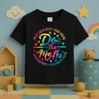 Do The Math Multiply Love Add Hope Math Teacher Tie Dye Toddler T-Shirt thumb 3
