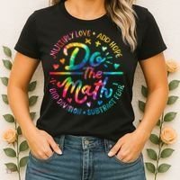 Do The Math Multiply Love Add Hope Math Teacher Tie Dye Women's T-Shirt thumb 2