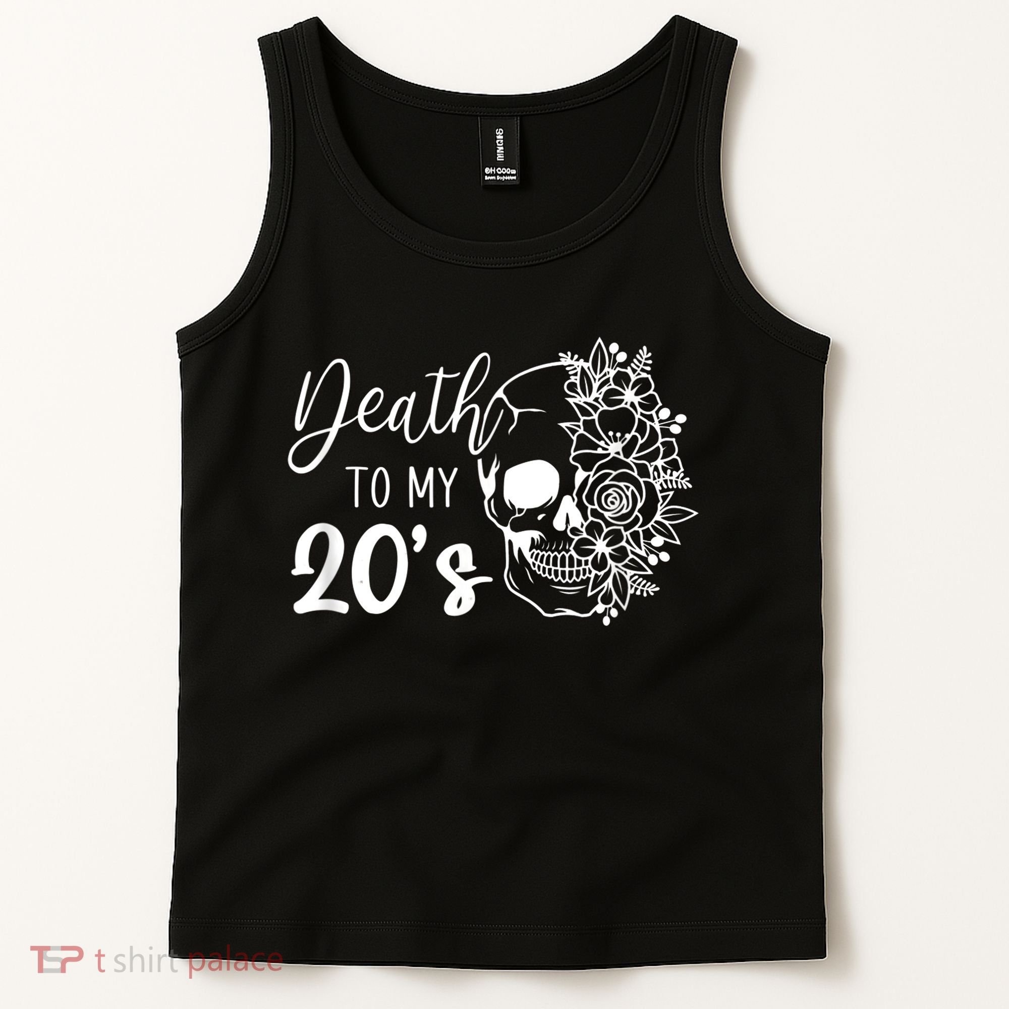Death To My 20's Funny Skull 20th Birthday Party Twenty Bday Tank Top