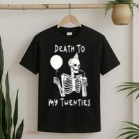 Death To My Twenties Funny R I P 20s 30th Birthday Skeleton T-Shirt thumb 2