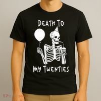 Death To My Twenties Funny R I P 20s 30th Birthday Skeleton T-Shirt thumb 3