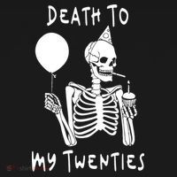 Death To My Twenties Funny R I P 20s 30th Birthday Skeleton Mousepad thumb 1