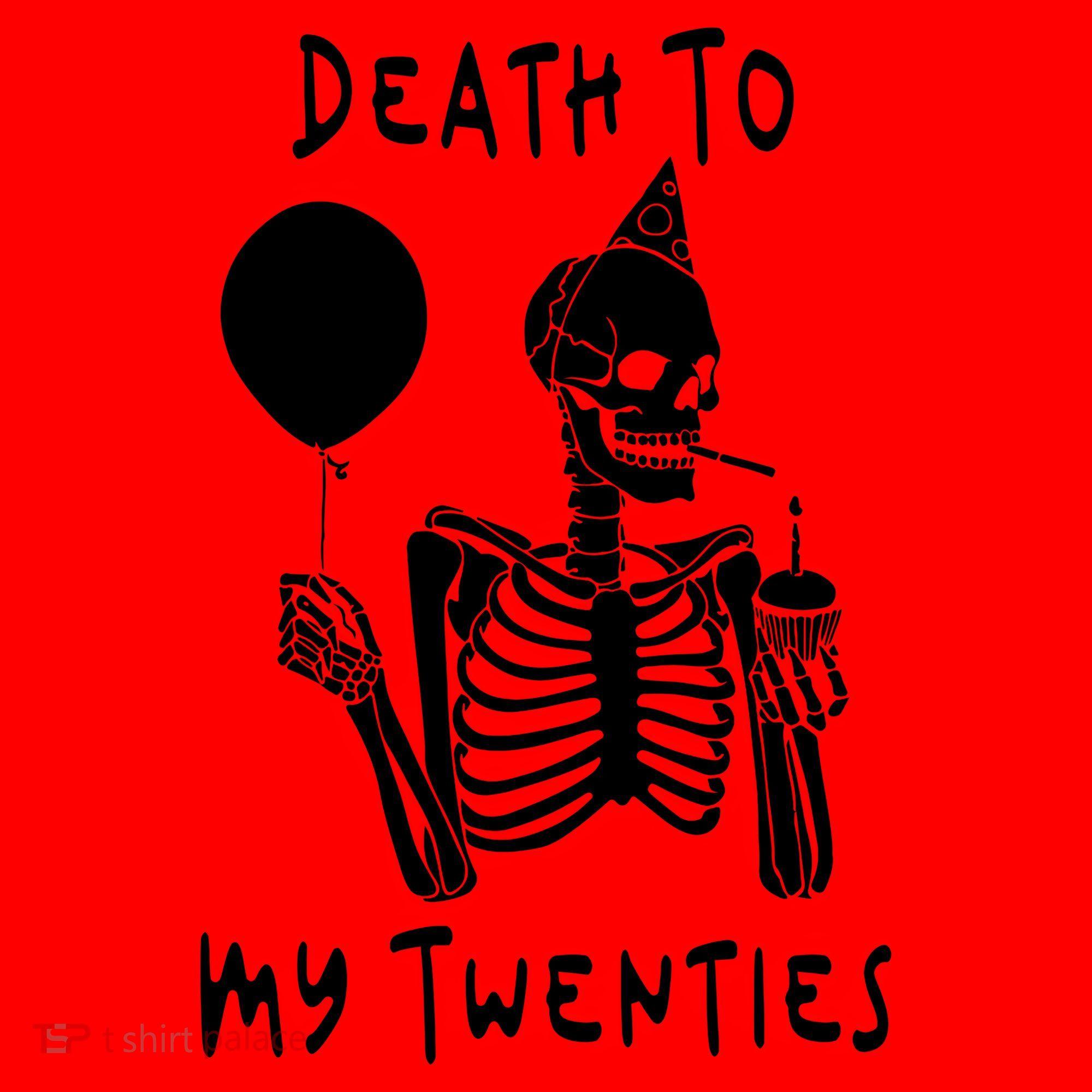 Death To My Twenties Funny R I P 20s 30th Birthday Skeleton Santa Hat