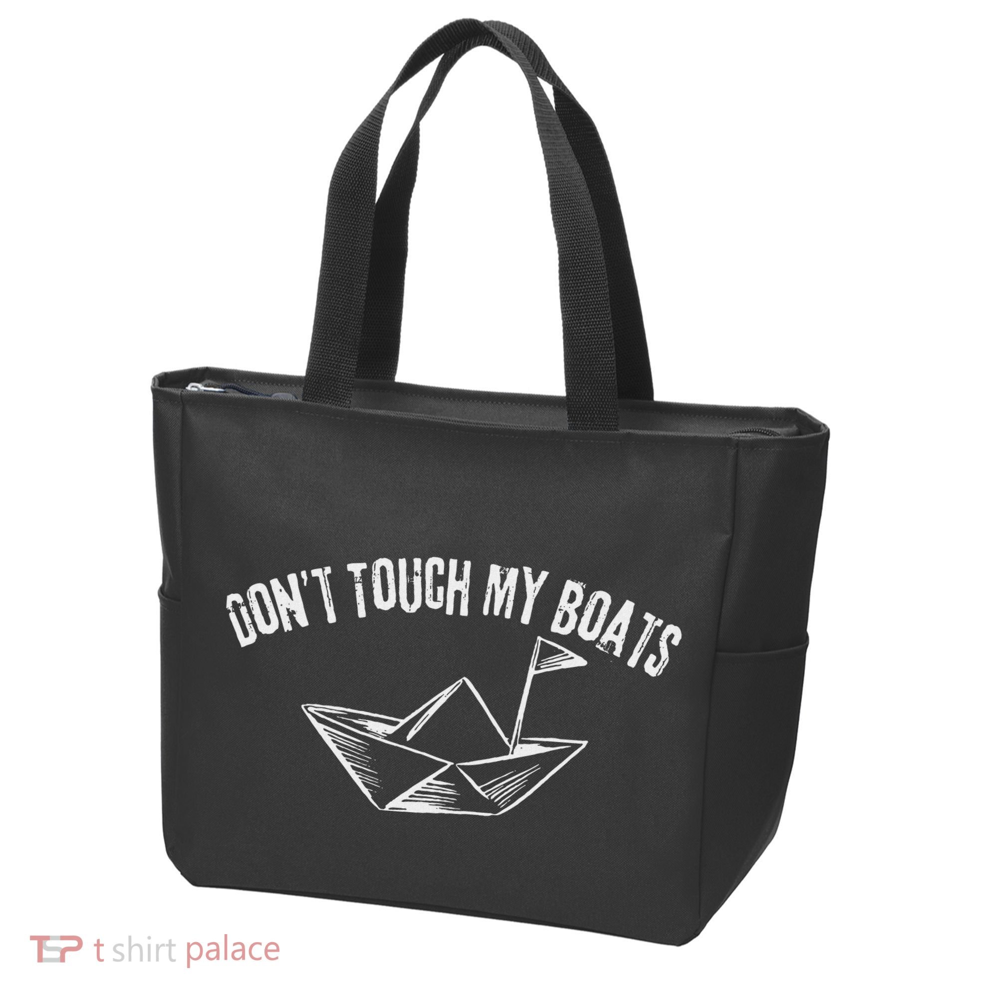 DonT Touch My Boats Funny Tote Bag